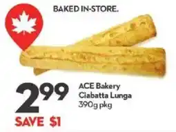 Longo's ACE Bakery Ciabatta Lunga offer