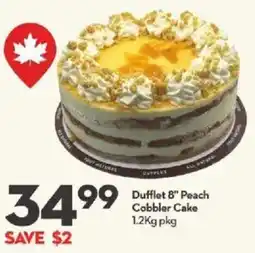 Longo's Dufflet 8" Peach Cobbler Cake offer