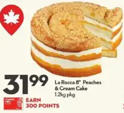 Longo's La Rocca 8″ Peaches & Cream Cake offer