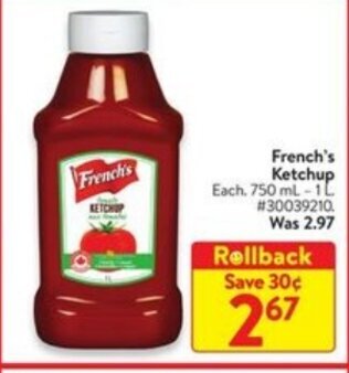 Walmart French's ketchup offer
