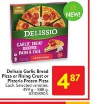 Walmart Delissio garlic bread offer