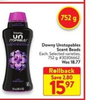 Walmart Downy unstopables offer
