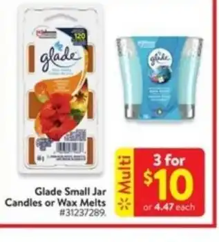 Walmart Glade small jar candies or wax melts offer