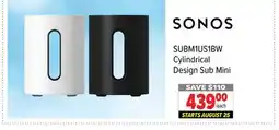 2001 Audio Video SUBM1US1BW Cylindrical Design Sub Mini offer