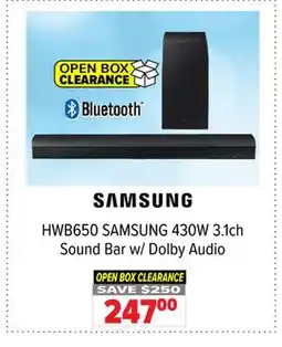 2001 Audio Video HWB650 SAMSUNG 430W 3.1ch Sound Bar w/Dolby Audio offer