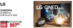 2001 Audio Video 55QNED85A LG 55 QNED evo AI 4K Smart TV 2025 offer