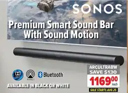2001 Audio Video SONOS Premium Smart Sound Bard With Sound Motion offer