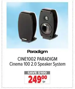 2001 Audio Video CINE1002 PARADIGM Cinema 100 2.0 Speaker System offer