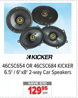 2001 Audio Video 46CSC654 OR 46CSC684 KICKER 6.5 / 6 x8 2-way Car Speakers offer