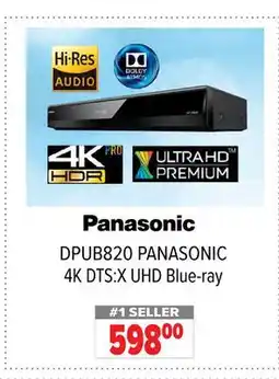 2001 Audio Video PANASONIC 4K DTS: X UHD Blue-ray offer