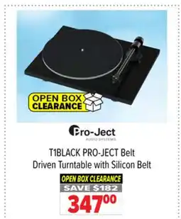 2001 Audio Video T1BLACK PRO-JECT Belt Driven Turntable with Silicon Belt offer