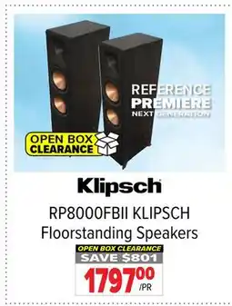 2001 Audio Video KLIPSCH Floorstanding Speakers offer