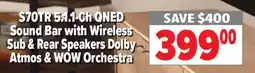 2001 Audio Video S70TR 5.1. 1-Ch QNED Sound Bar with Wireless Sub & Rear Speakers Dolby Atmos & WOW Orchestra offer
