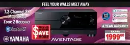 2001 Audio Video YAMAHA 7.2-Channel 8K MusicCast Zone 2 Receiver offer