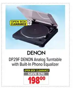 2001 Audio Video DENON Analog Turntable offer
