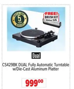 2001 Audio Video CS429BK DUAL Fully Automatic Turntable w/Die-Cast Aluminum Platter offer