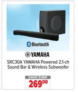 2001 Audio Video SRC30A YAMAHA Powered 2.1-ch Sound Bar & Wireless Subwoofer offer