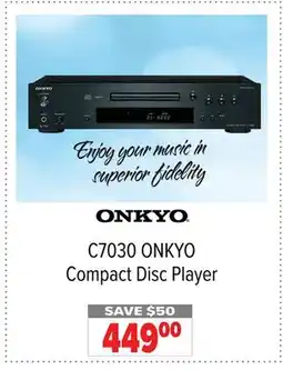 2001 Audio Video ONKYO Compact Disc Player offer