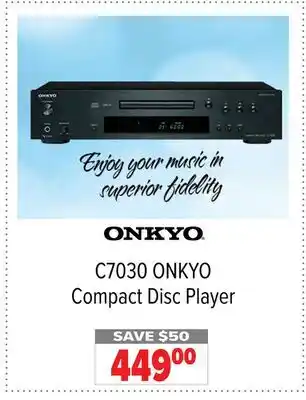 2001 Audio Video ONKYO Compact Disc Player offer