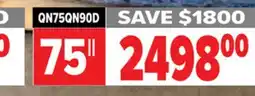 2001 Audio Video QN75QN90D SAMSUNG 75 Neo QLED 4K TV offer
