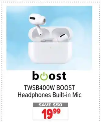2001 Audio Video TWSB400W BOOST Headphones Built-in Mic offer