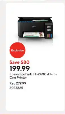 Staples Epson EcoTank ET-2400 All-in-One Printer offer