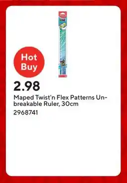 Staples Maped Twist'n Flex Patterns Unbreakable Ruler, 30cm offer