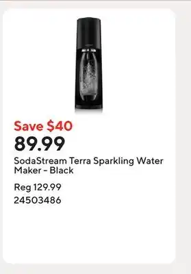 Staples SodaStream Terra Sparkling Water Maker - Black offer