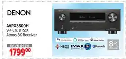 2001 Audio Video DENON 9.4 Ch. DTS:X Atmos 8K Receiver offer