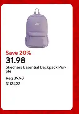Staples Skechers Essential Backpack Purple offer