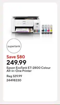 Staples Epson EcoTank ET-2800 Colour All-in-One Printer offer