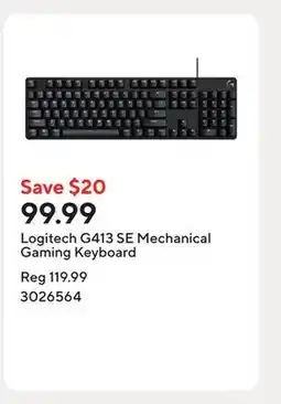Staples Logitech G413 SE Mechanical Gaming Keyboard offer