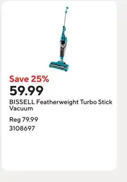 Staples BISSELL Featherweight Turbo Stick Vacuum offer