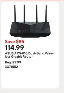 Staples ASUS AX5400 Dual-Band Wireless Gigabit Router offer