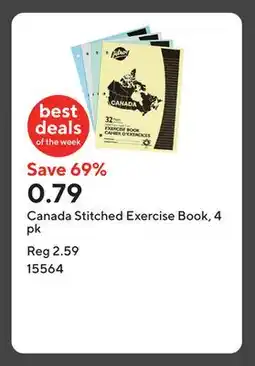Staples Canada Stitched Exercise Book, 4 pk offer