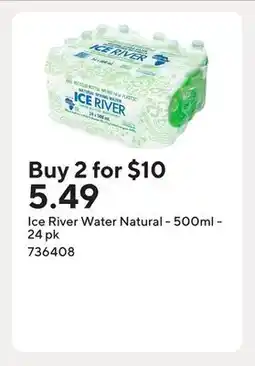 Staples Ice River Water Natural - 500ml - 24 pk offer