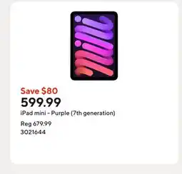 Staples iPad mini - Purple (7th generation) offer