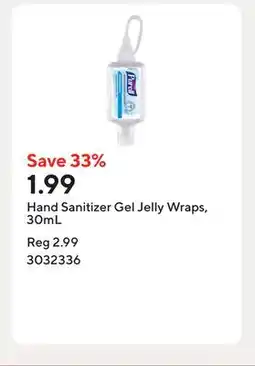 Staples Hand Sanitizer Gel Jelly Wraps, 30mL offer