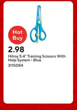 Staples Hilroy 5.4 Training Scissors With Help System - Blue offer