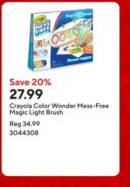 Staples Crayola Color Wonder Mess-Free Magic Light Brush offer