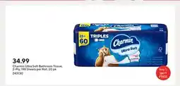 Staples Charmin Ultra Soft Bathroom Tissue, 2-Ply, 198 Sheets per Roll, 20 pk offer