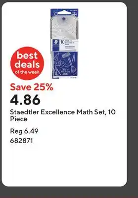 Staples Staedtler Excellence Math Set, 10 Piece offer