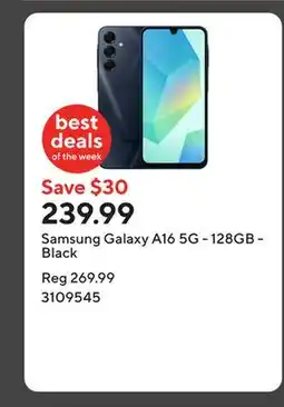 Staples Samsung Galaxy A16 5G - 128GB - Black offer