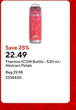 Staples Thermos ICON Bottle - 530 ml - Abstract Petals offer
