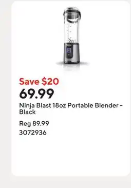 Staples Ninja Blast 18oz Portable Blender - Black offer