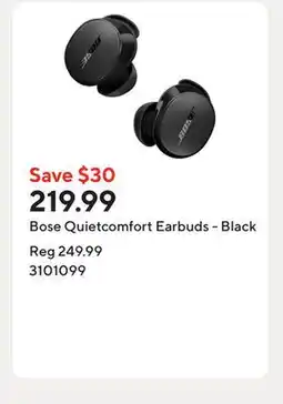 Staples Bose Quietcomfort Earbuds - Black offer