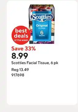 Staples Scotties Facial Tissue, 6 pk offer