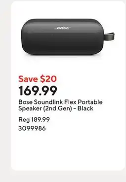 Staples Bose Soundlink Flex Portable Speaker (2nd Gen) - Black offer
