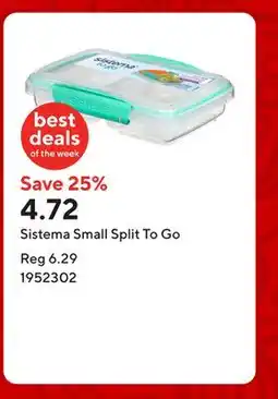 Staples Sistema Small Split To Go offer