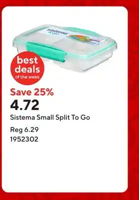 Staples Sistema Small Split To Go offer